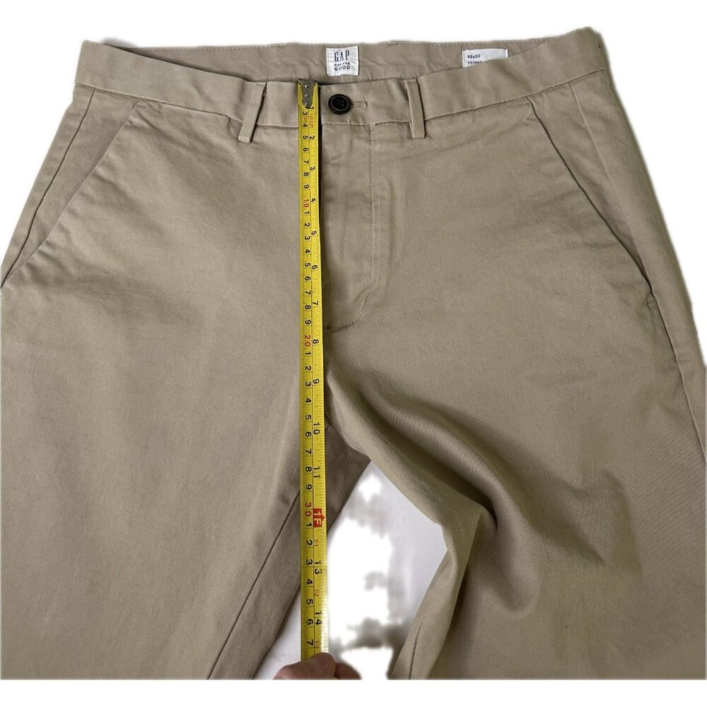 Gap Men’s Modern Khakis Chino Pants in Skinny Fit Khaki 30x27 - Picture 4 of 8